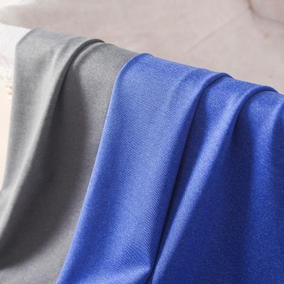 China Soft and comfortable elasticity good stretch good resilience Skin-friendly and bright color fastness wrinkle sweat-absorbency resistant Tailored to fit plain elasticity Spandex fitness apparel inner fabric wholesale nylon comfortable elastic waistband pants fabric draft for sale