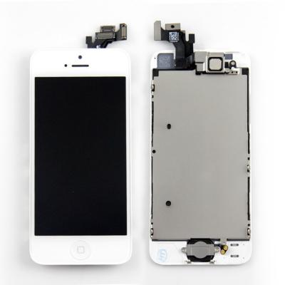 中国 iPhone 5 LCD のタッチ画面の計数化装置のための小さい部品が付いている白い iPhone LCD スクリーンの取り替えアセンブリ 販売のため