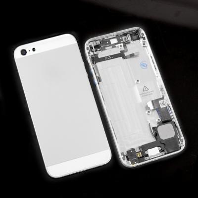 China Sliver Full Back Cover Housing with Middle Frame assembly for iPhone 5 Replacement Parts with Flex Cable for sale