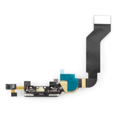 China Black 30 pin Dock Connector Charging Port Flex Cable for iPhone 4S Replacement Parts for sale