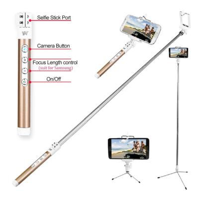 China Multi Camera Mode Retractable Zooming Monopod Bluetooth Selfie Stick with Tripod for sale