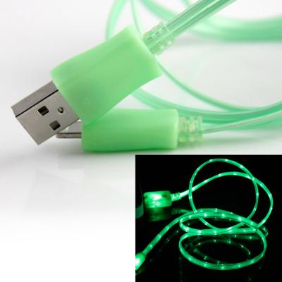 China Colorful IPhone usb cable Visible Apple 8-pin lightning  to USB Cable with LED Light for sale