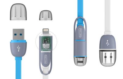 China Gewohnheit 2 in 1 Blitz zu Mikro-USB zu Mikro-USB Adapter Iphone zu verkaufen