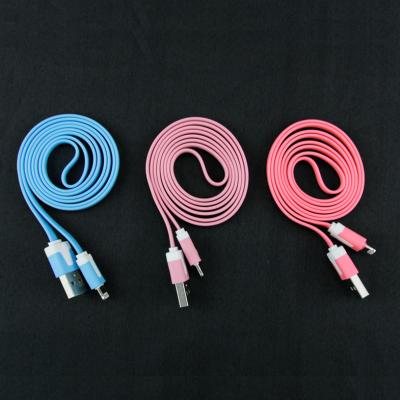 China Flacher Nudel-Apple 8 Pin-Blitz zu USB-Kabel für iPhone 5 5S 5C iPod iPad zu verkaufen