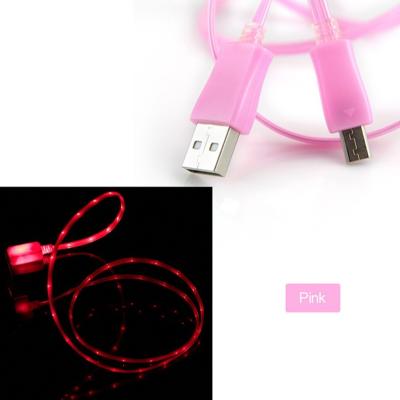 China Buntes sichtbares Mikro-USB-Kabel mit LED-Licht-Smartphone-Zusätzen für androide mobile Digital-Geräte zu verkaufen