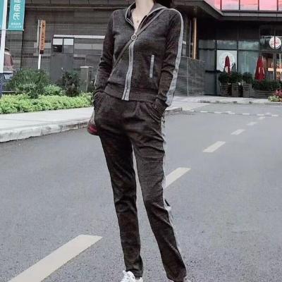 China 2022 New Fashion High Quality Anti-pilling Women's Long Sleeve Breathable Casual Suit Pants Hoodie for sale