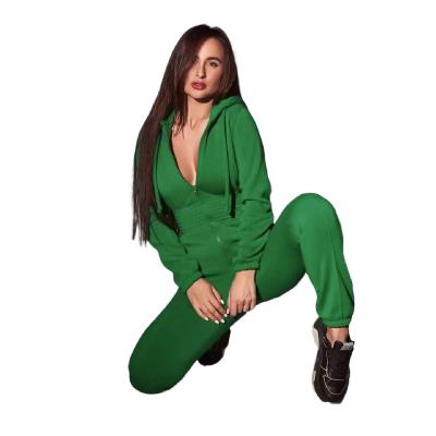 China Anti-pilling 2022 fashion custom spring and autumn long sleeve slim fit women tracksuit set for sale