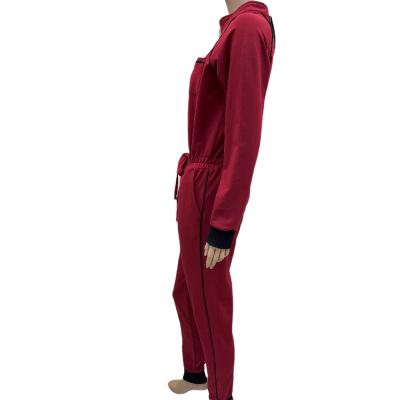 China Custom New Arrival Anti-pilling Color Fitting Women's 1Pcs Overalls Tracksuit Set For Women for sale