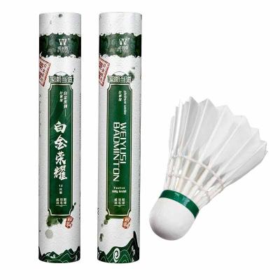 China Competition Competition level high-quality round duck feather badminton for sale