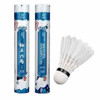 China Training The cheapest full round goose feather badminton with oem support for sale