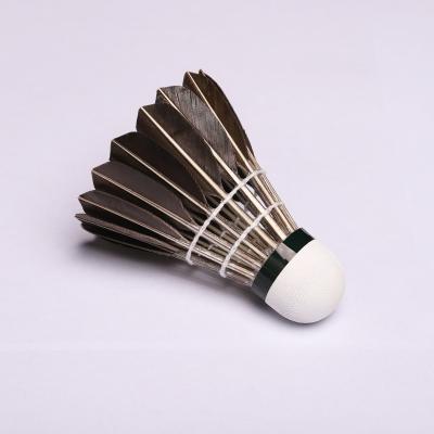 China Training OEM badminton Shuttlecock Best Durability Black goose feather shuttlecock for Training Outdoor for sale