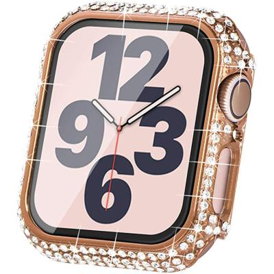 China Apple Watch 6/5/4/3/2/1/SE PC Screen Protector Material Watch Case With Rhinestones Apple Watch Compatible With Apple Watch for sale