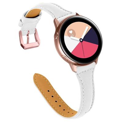 China New Casual Hot Sale Slim Design Watch Strap Pin Buckle Band Genuine Leather Compatible Samsung Watch for sale