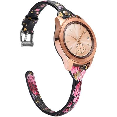 China Samsung Galaxy Watch 3 Fashion Watch Strap Factory OEM Service Top Layer Thin Genuine Leather Watch Band With Samsung Galaxy Watch for sale