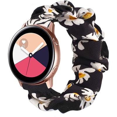 China Fashionable Elastic Fabric Hair Band Style Do Not Buckle Flexible Watch Strap Compatible With Samsung Watch for sale