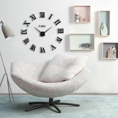 China Creative home living room quartz clock life 3d wall stickers creative home wall clock Clock.gift of mechanical 3d decor for sale