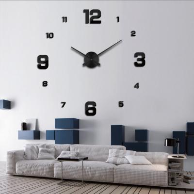 China Luxury Home Art Wall Clocks Municipal Office Decorative Art Design Quartz DIY 3D EVA Foam Mirror Acrylic Nordic Creative Sticker for sale