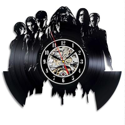 China Decorative Cool Men's Non-Toxic Design Wall Clock Form Vinyl Record Clock for sale