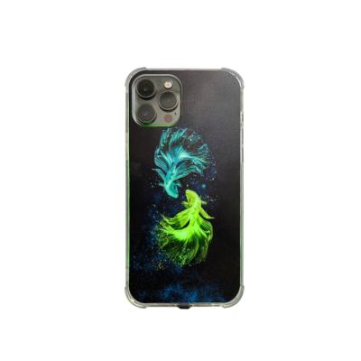 China Cheap Customizable Style Anti Fall Cartoon Anime Anti-drop Price Luminous Soft Phone Case For Iphone 12 mini 12 pro max 12pro 12 for sale