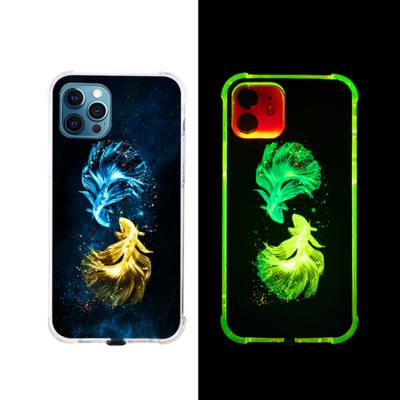 China Shockproof Best-selling Voice Control Creative Painting LED Flash Relief 3D Mobile Phone Case for sale