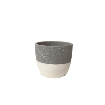 China Clay Outdoor Cement Plant Fiber Cylinder Concrete Flower Pot Minimalist High Quality Garden Decoration Pots for sale