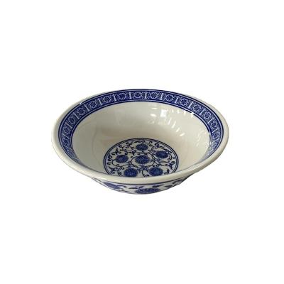 China High Quality Disposable Blue And White Porcelain Soup Bowl Noodle Bowl for sale