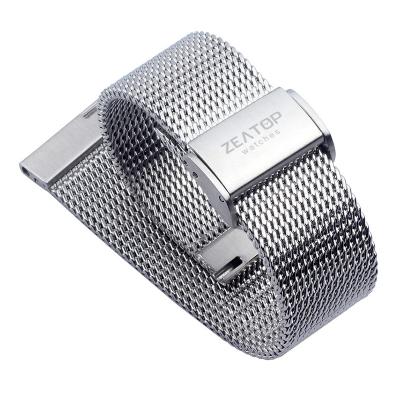 China Stainless Steel Quartz Watch Strap 18mm Buckle Stainless Steel Milanese Mesh Band Magnetic Stock For Watch for sale