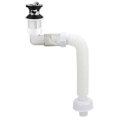 China Modern Lavatory Sink Drainer Pipe with Strainer, Sink Bottle Trap Lavatory Waste Sewer for sale