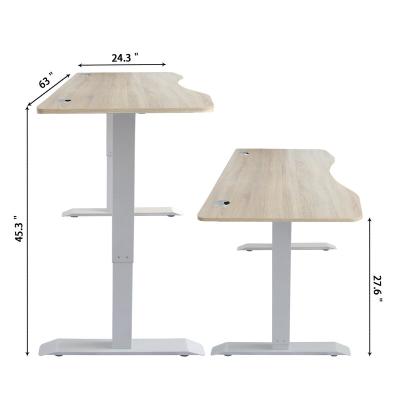 China Height Adjustable (Height) Adjustable Electric Lift Sit Stand Office Computer Desk for sale