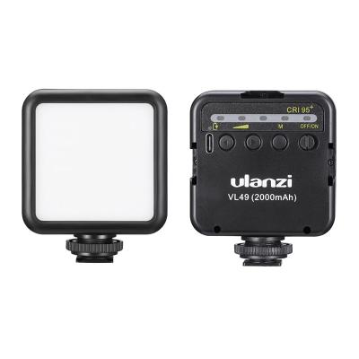 China Ulanzi VL49 5500K LED Visual Light Bulit-in 2000mAh Battery On Camera Vlog Photography Lighting Fill Light Vl-49 for sale