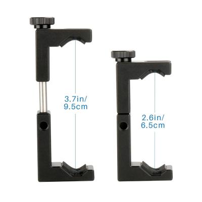 China Ulanzi ST-02S Aluminum Smartphone Mini Tripod Stativ For Phone Camera Holder Clip Mount Clip Cell Phone Holder 4.5-6.5inch Socket for sale