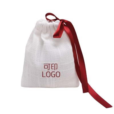 China Recyclable Eco Friendly Reusable Mini Drawstring Bags Pouches Package For Gifts Custom Cotton Canvas Storage for sale