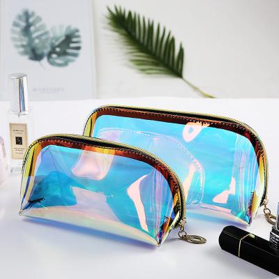 China Custom Logo TPU Fashoion Laser Cosmetic Bag Waterproof Large Capacity Colorful Cosmetic Bag Waterproof Cosmetic Bag for sale