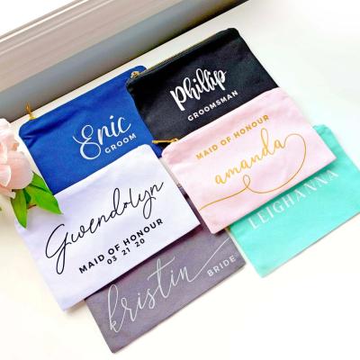 China Wholesale Eco-friendly Canvas Zipper Pouch Canvas Makeup Bag Mixed Colors Pouch Cosmetic Makeup Bag at Low MOQ for sale