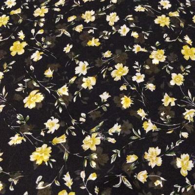 China Hot-selling circulation anti-static small dense floral chiffon printed fabrics for women wear for sale