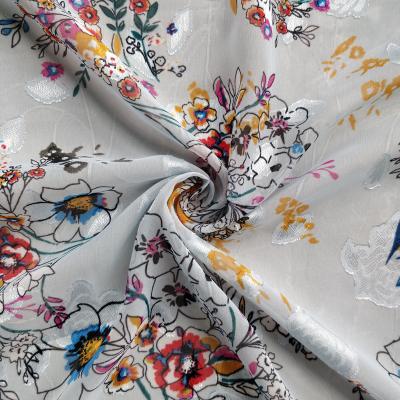 China Hot Sales Shrink-Resistant 100% Polyester Flower Print Chiffon Fabric for sale