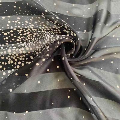 China 100% Striped Anti-Static Polyester Dots Printed Korean Chiffon Fabrics Wholesale Dubai Rolls for sale