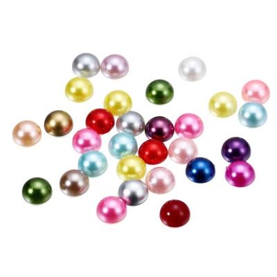 China Imitation Pearl SONGWOO 2/3/4/5/6/8/10/12/14 MM Acrylic Beads Pearl Imitation Half Round Flatback Bead For Jewelry Making DIY Accessories for sale