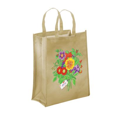 China New Classical/Post-modern SONGWOO Best Selling Flowers Diamond Embroidery Crystal Rhinestone Luminous Diamond Painting Eco-Friendly Shopping Bag Crafts for sale