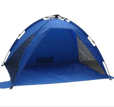 China Upright Bracing Type Instant Blue Pop Up Folding Automatic Umbrella Beach Tent (RCT-2050) for sale