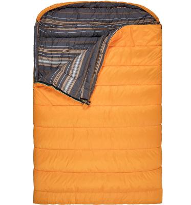 China Hybrid Type 3 Season Cold Weather 2 Person Outdoor Comfortable Sleeping Bag With Hood For Adult, Teen, Sleep Pad For Backpacking, Hiking for sale