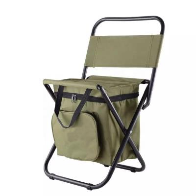 China Fishing Chair Foldable Chair With Bag , Portable Folding Chair Cooler With Zippered Front Pocket for sale