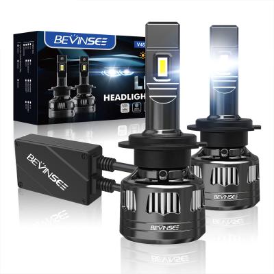 China Bevinsee 2x V45 Super White H7 Beam High Low Kit 22000LM Fog Lamps LED Headlight Bulbs H7 for sale