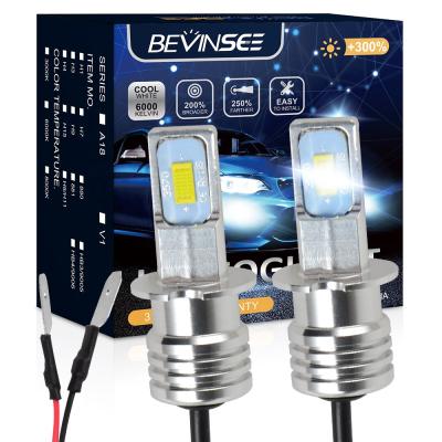 China Bevinsee 2x 6000K H3 LED Foglight Bulbs Car Fog Light For BMW 745i 745Li 2002 2003 2004 2005 H3 for sale