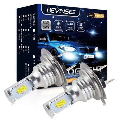 China Aviation Profile Bevinsee 2x H7 6500K 100W LED Driving Fog Light DRL Aluminum Bulbs For Mercedes W203 2000-2007 for sale