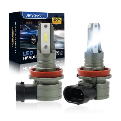 China 6063 Aluminum Bevinsee 2x H11 H8 LED Aviation Low Beam Lamp Fog Light Bulb For Jeep Compass 2014 2015 2016 2017 2018 2019 for sale