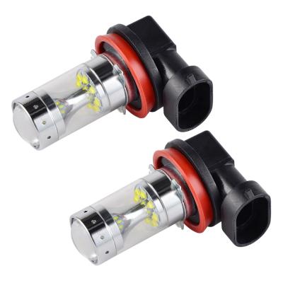 China Bevinsee 2x 50W H8 H11 LED White Foglight Driving Light Bulbs For Mazda 3 2004-2006 2014-2016 H11/H8 for sale