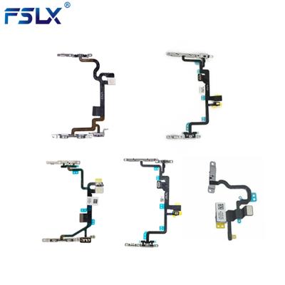 China Power Volume Button Flex Cable Key Flex Cable For iPhone 5G 5S Se 6s 7G 8G 8Plus XR Volume Button Switch Key Flex Cable With Metal Parts for sale