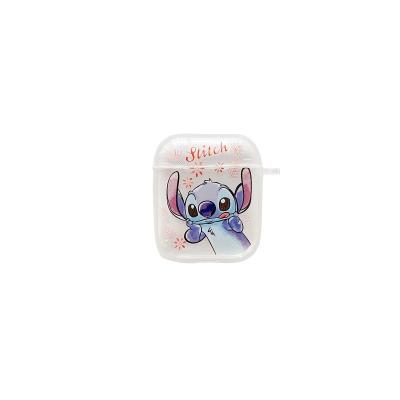 China For Airpods Custom Cartoon Shell Wireless Transparent Embossed Soft Blue-tooth Earbuds Case Earbuds Snare for sale