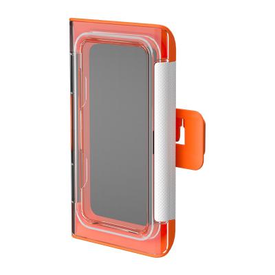 China Waterproof Adjustable Phone Holder Shower Fit Phone Case Wall Mount Anti-fog Waterproof Hanging Cover Device Mobile Phone Holder for sale